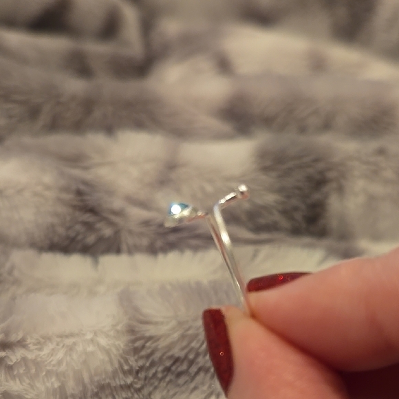 Elegant Silver Blue Gemstone Toe Ring Brand New In Box - Picture 5 of 7